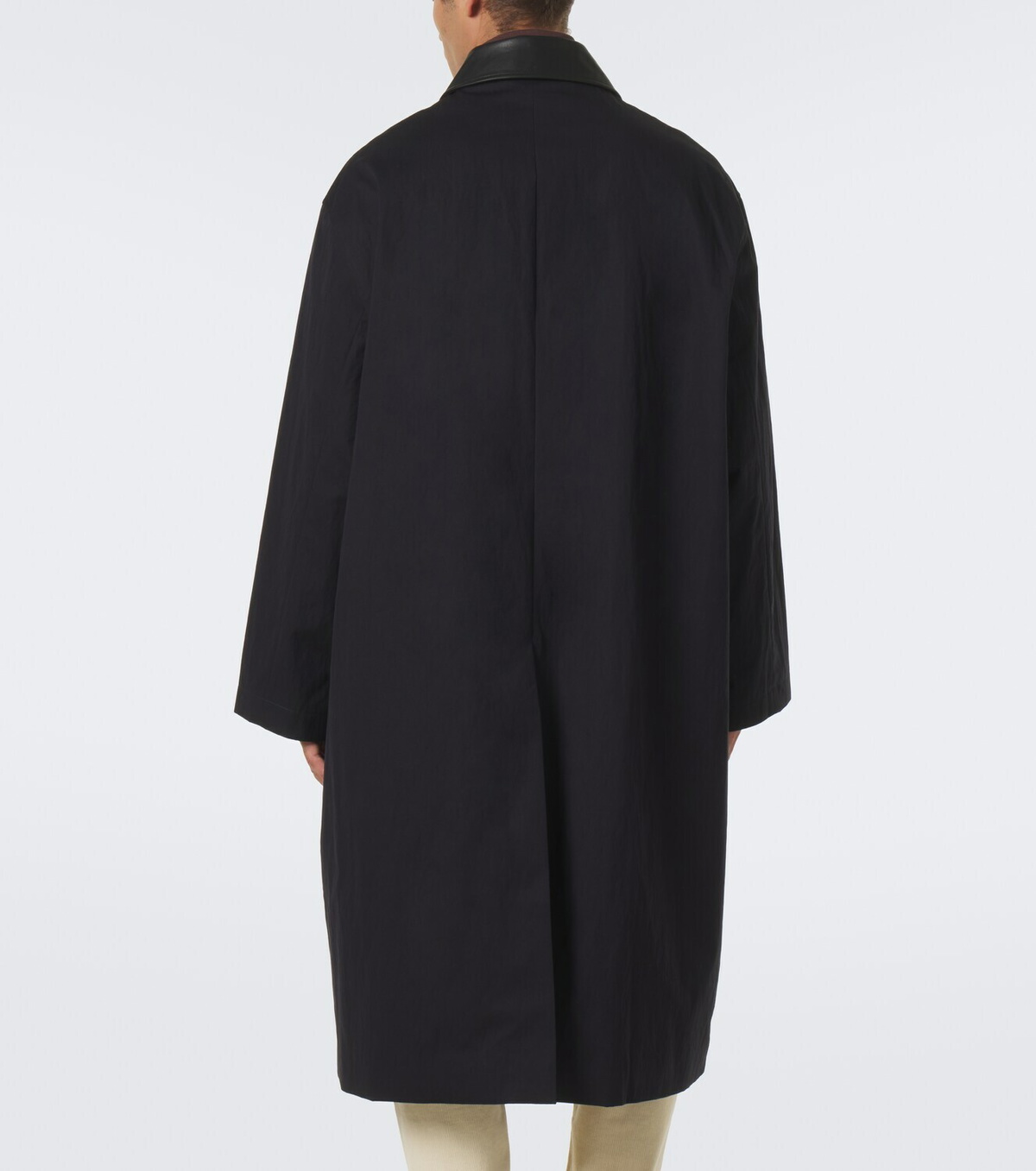 Studio Nicholson Revere leather-trimmed cotton-blend trench coat