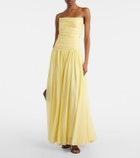 Là Fuori Draped cape and gown set