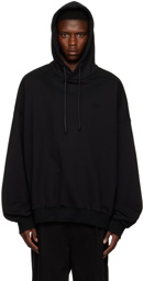 Juun.J Black Graphic Overfit Hoodie