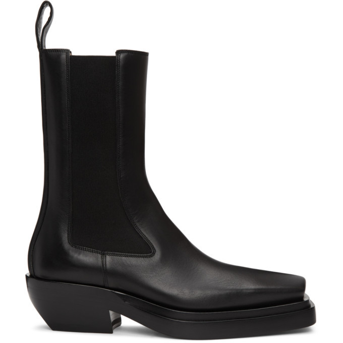 Bottega Veneta Black BV Lean Mid-Calf Chelsea Boots Bottega Veneta