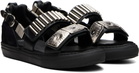 Toga Virilis Black Metal Sneaker Sandals