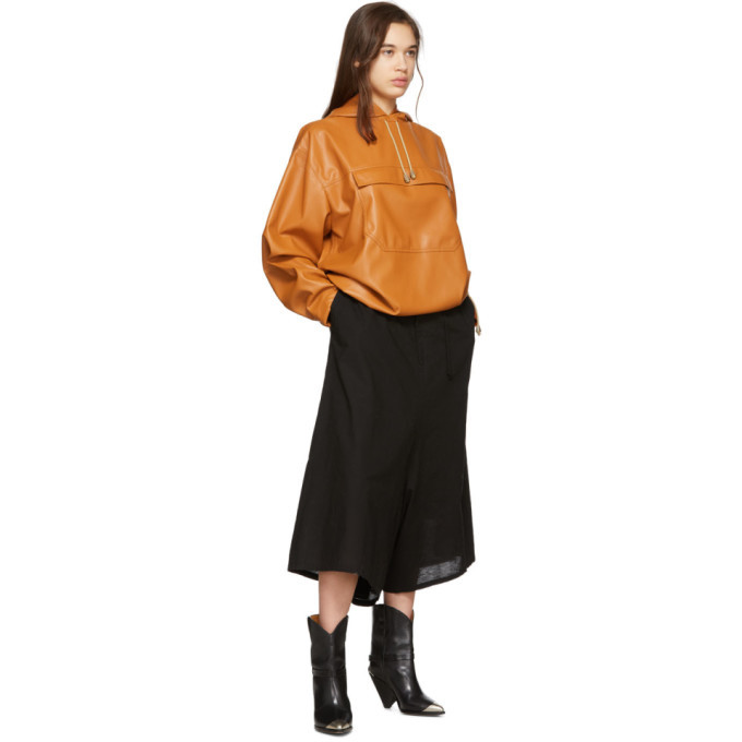 Nanushka Orange Vegan Leather Arno Anorak Nanushka