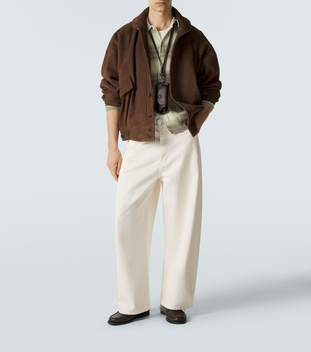 Auralee Striped cotton and silk cardigan Auralee