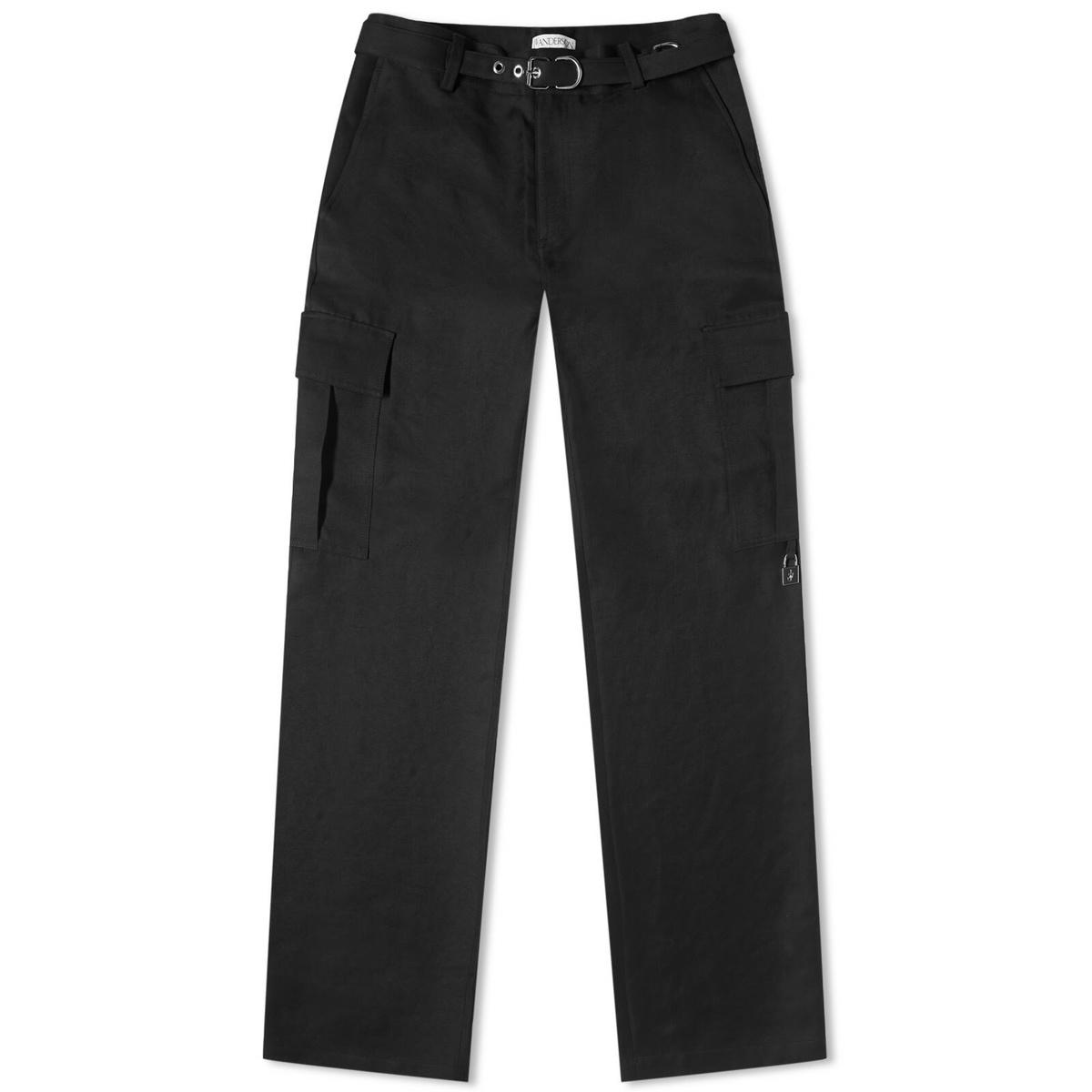 JW Anderson Men's Padlock Cargo Trouser in Black JW Anderson