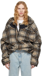 Y/Project Beige & Black Insert Hood Fleece Hoodie