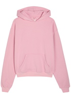 Skims Hooded Cotton-blend Sweatshirt Pink