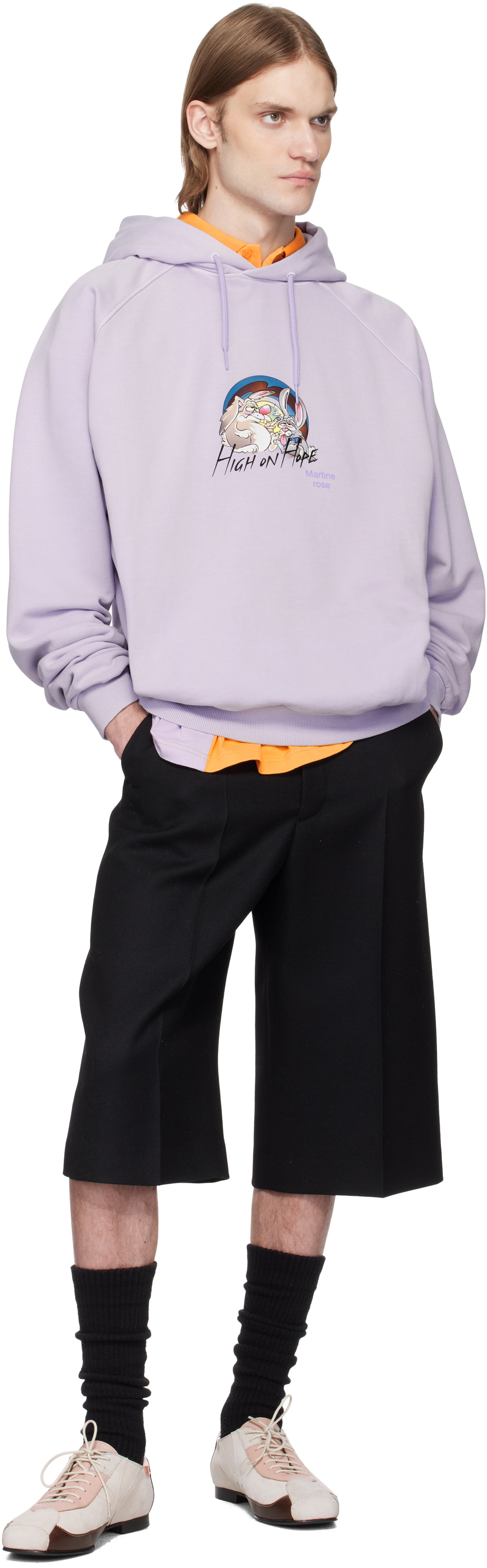 Martine Rose Purple Raglan Hoodie