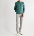 Loro Piana - Ribbed Mélange Silk and Cashmere-Blend Sweater - Green