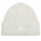 Isabel Marant Women's Peeta Fluffy Beanie Hat in Light Grey 