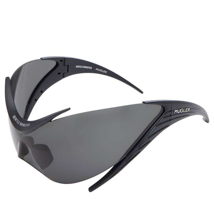 Photo: Gentle Monster x Mugler Spiral 01 Sunglasses in Black 