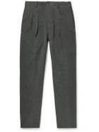 Giuliva Heritage - Umberto Straight-Leg Pleated Brushed Cotton-Twill Trousers - Unknown