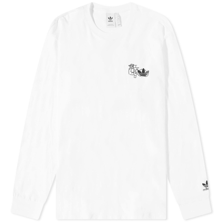 Photo: Adidas Men's Long Sleeve Fuzi T-Shirt in White
