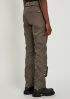 Rick Owens Motopants Panelled Leather Trousers Grey