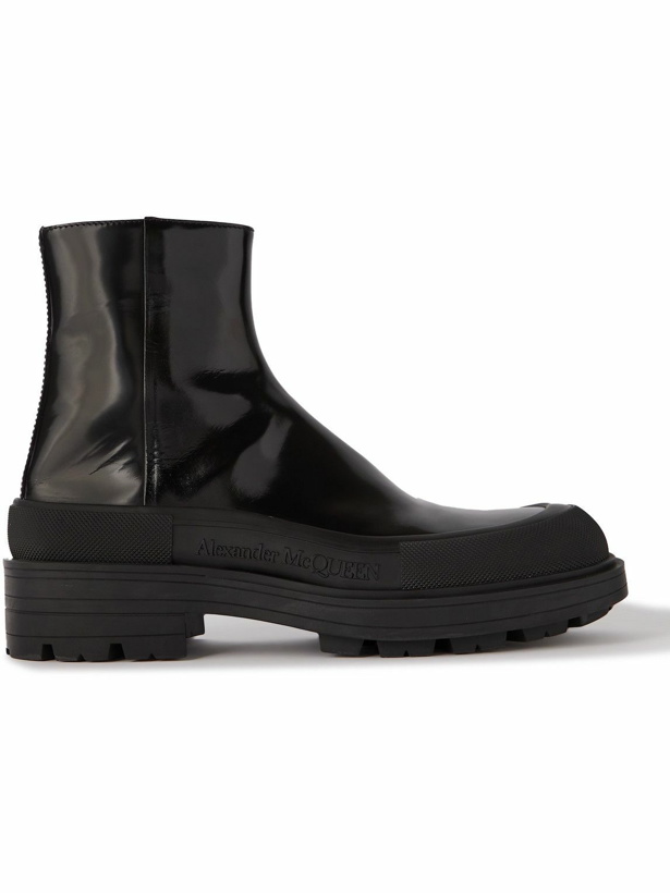 Photo: Alexander McQueen - Rubber-Trimmed Leather Chelsea Boots - Black