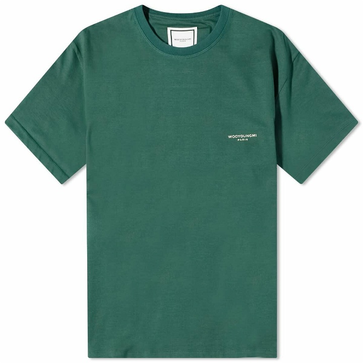 Photo: Wooyoungmi Men's Box Logo T-Shirt in Fresh Green