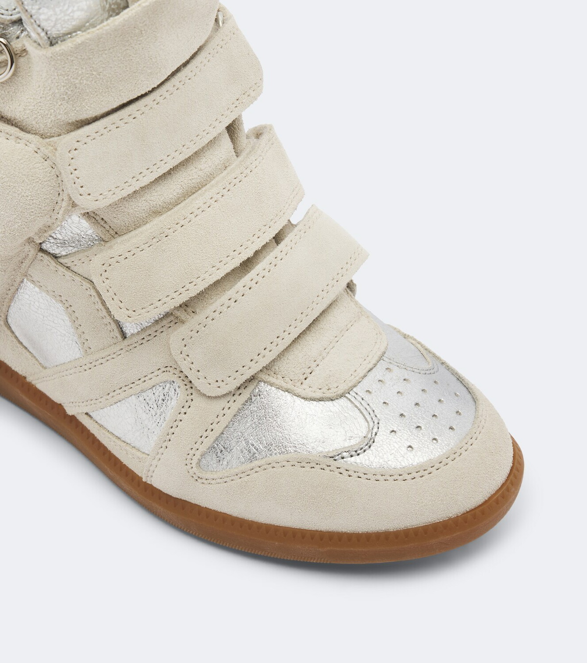Isabel Marant Bekett suede and metallic leather sneakers