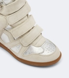 Isabel Marant Bekett suede and metallic leather sneakers