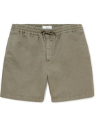 MR P. - Cotton and Linen-Blend Twill Drawstring Shorts - Green