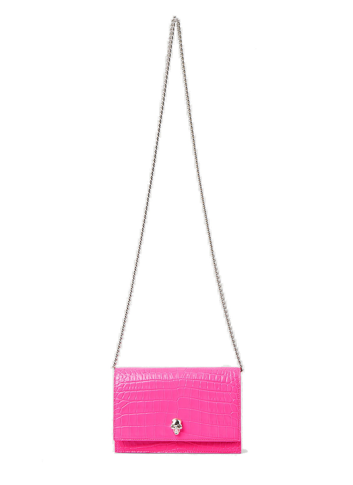 Spike Skull Mini Crossbody Bag in Pink Alexander McQueen