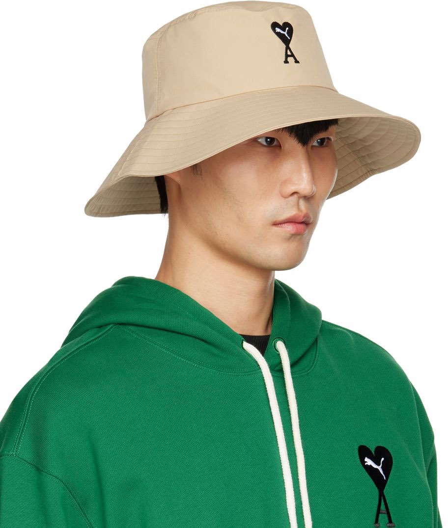 AMI Alexandre Mattiussi Beige Puma Edition Bucket Hat AMI 