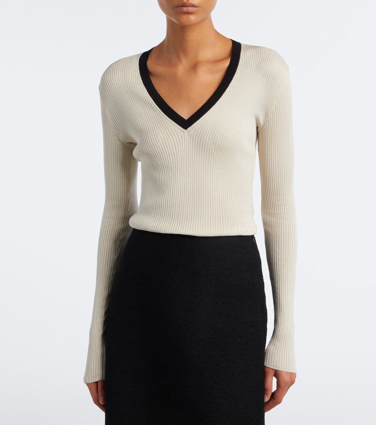 Fendi Ribbed-knit silk and cotton sweater