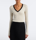 Fendi Ribbed-knit silk and cotton sweater