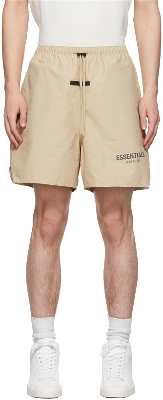 Photo: Essentials SSENSE Exclusive Beige Volley Shorts