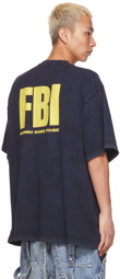 Balenciaga Navy 'FBI' T-Shirt
