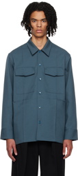 Jil Sander Blue Flap Pocket Shirt