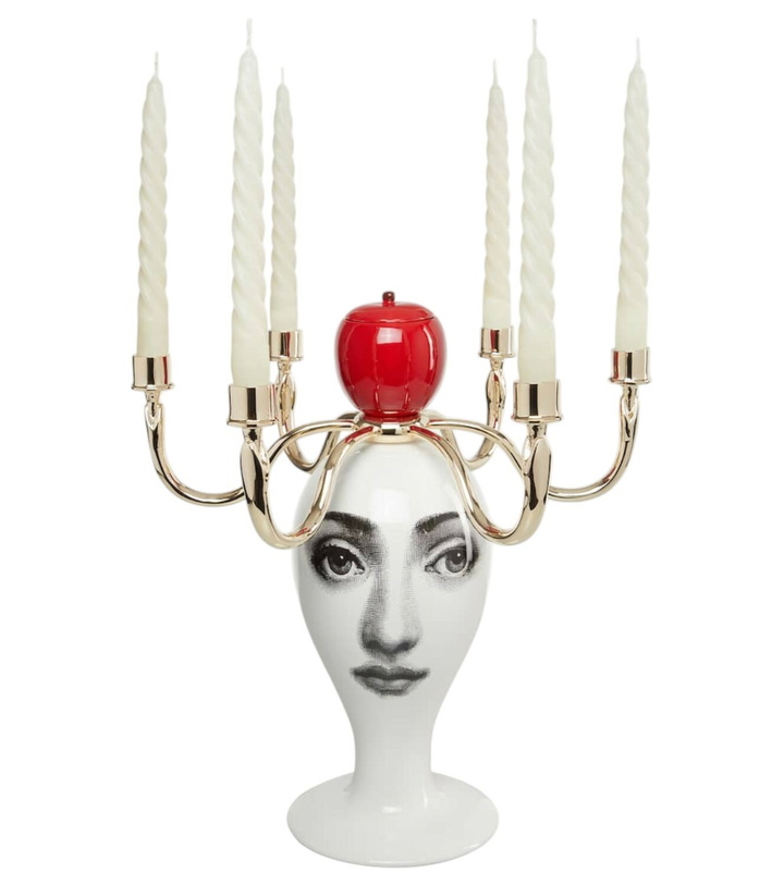 Photo: Fornasetti Sul Tardi candle holder with scented candles