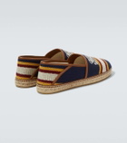 Gucci Logo leather-trimmed espadrilles