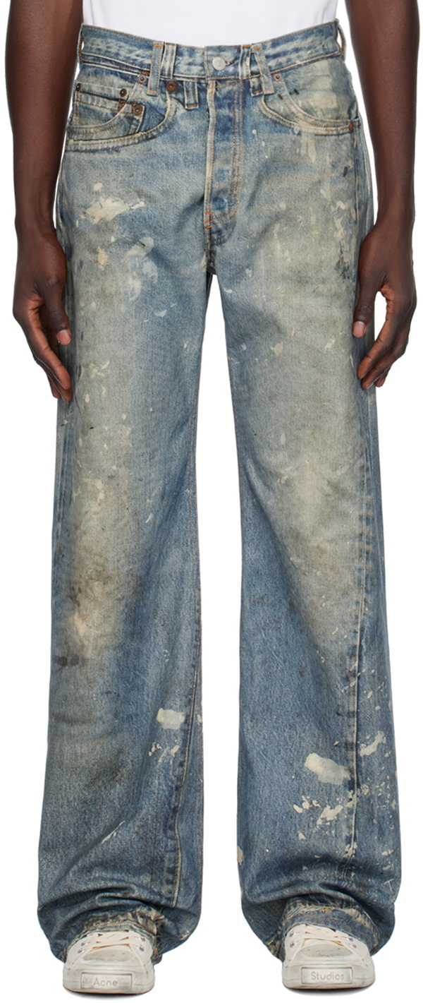 Acne Studios SSENSE XX Blue Painter Jeans