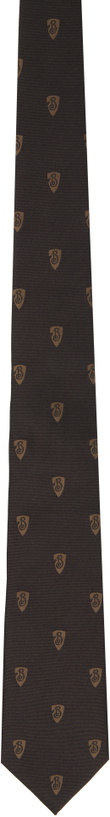 Photo: Burberry Brown B Shield Silk Tie