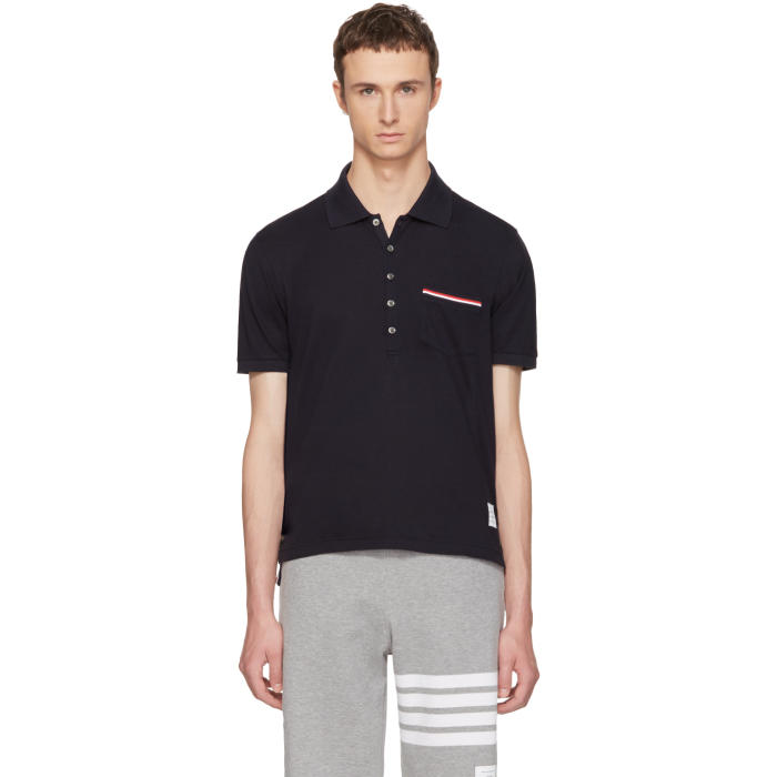 Photo: Thom Browne Navy Pocket Polo