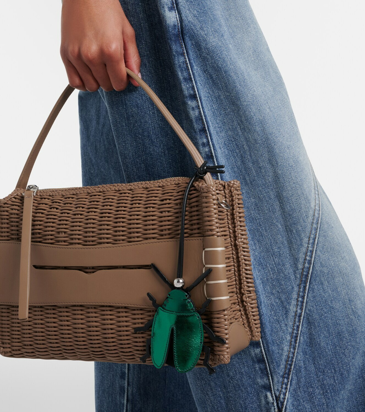 JW Anderson Beetle metallic leather bag charm