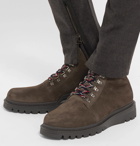 Moncler - Isaac Nubuck Hiking Boots - Men - Green