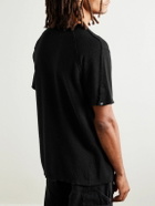 God's True Cashmere - Bubble Distressed Cashmere-Gauze T-Shirt - Black