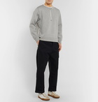 Craig Green - Lace-Detailed Mélange Bonded-Jersey Sweatshirt - Men - Gray