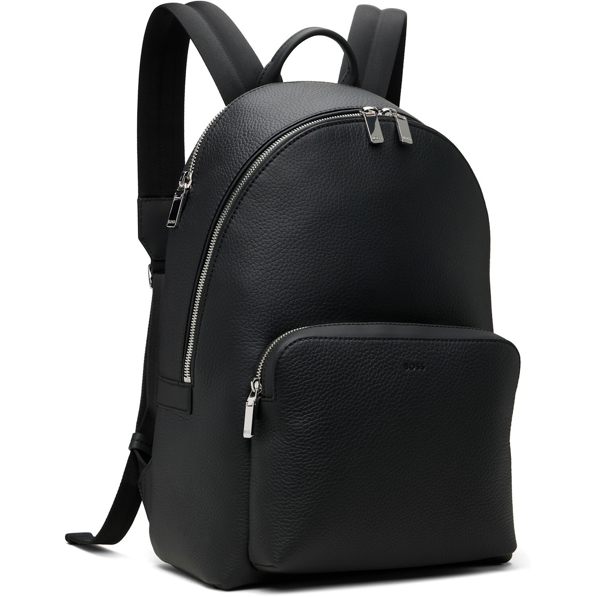 BOSS Black Embossed-Logo Backpack