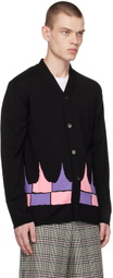 Comme des Garçons Homme Plus Black Graphic Cardigan