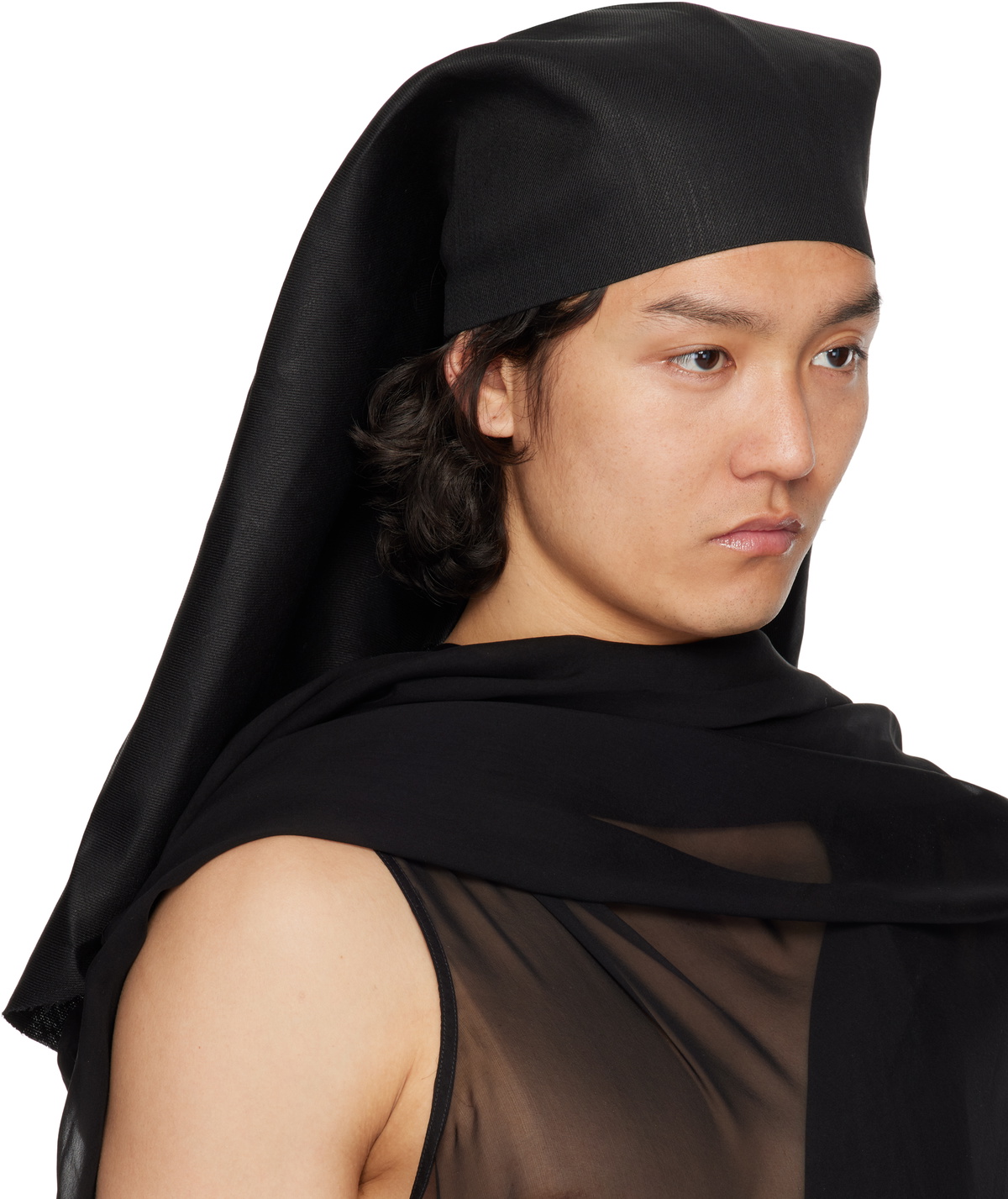 Rick Owens Black Hollywood Wig Hat Rick Owens