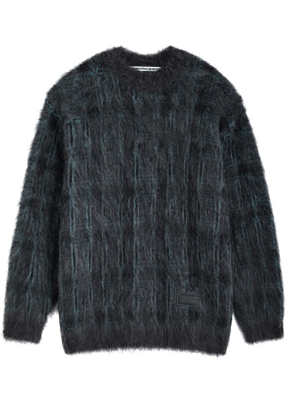 Photo: Alexander Wang Logo Brushed-knit Jumper Black