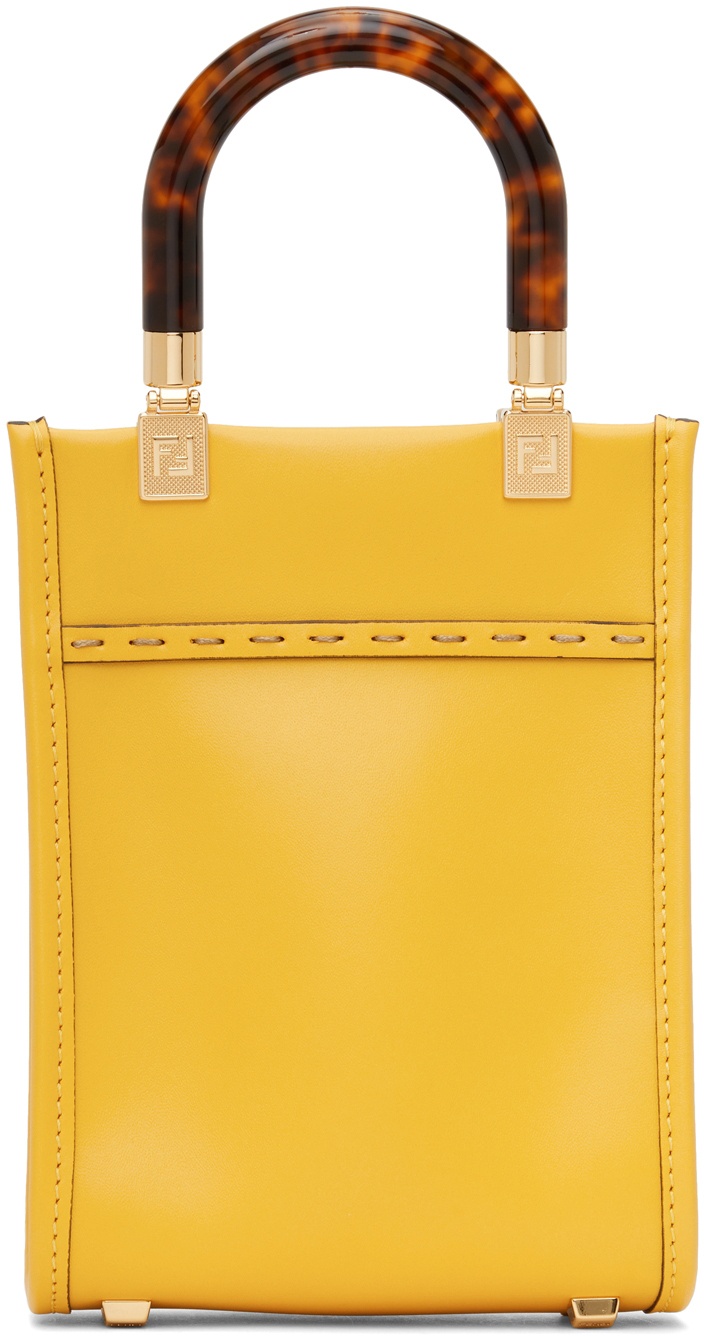 Mini Sunshine Shopper - Yellow leather mini-bag