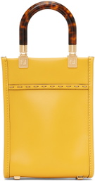 Fendi Yellow Mini Sunshine Shopper Shoulder Bag