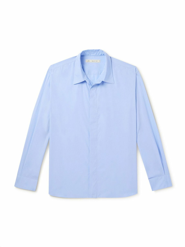 Photo: UMIT BENAN B - Cotton-Poplin Shirt - Blue