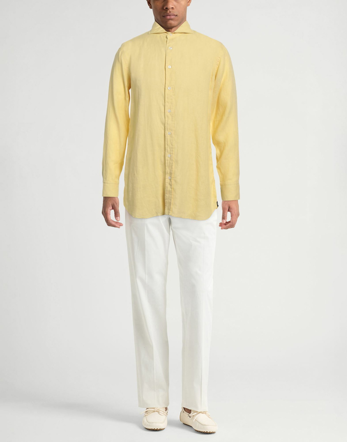 Lardini Mens Shirt in Yellow