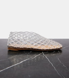 The Row Mara fishnet PVC ballet flats