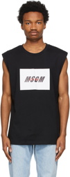 MSGM Black Active Logo T-Shirt