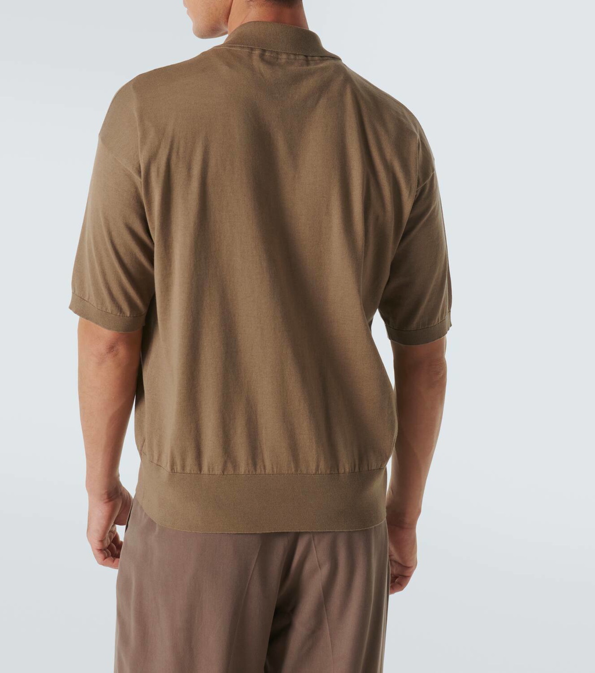 The Row Tiago cotton and cashmere polo shirt The Row