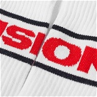 Vision Streetwear Men's Wrap Logo Sock in White